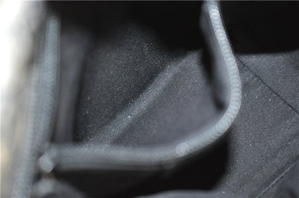 Authentic GUCCI GG Crystal Shoulder Tote Bag PVC Leather 131228 Black Gold 3991D