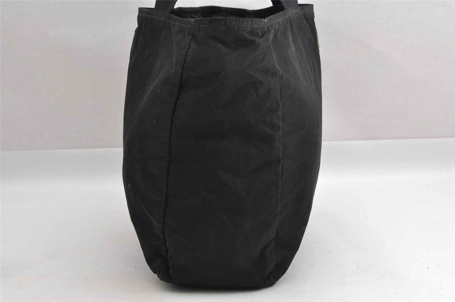 Authentic PRADA Vintage Nylon Tessuto Hand Bag Black 3991I
