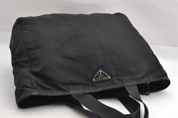 Authentic PRADA Vintage Nylon Tessuto Hand Bag Black 3991I