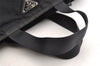Authentic PRADA Vintage Nylon Tessuto Hand Bag Black 3991I