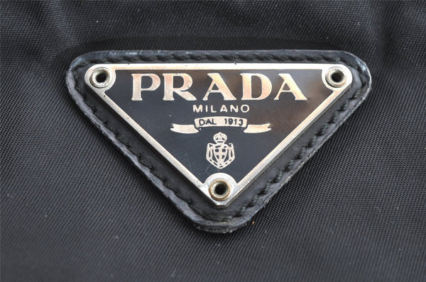 Authentic PRADA Vintage Nylon Tessuto Hand Bag Black 3991I