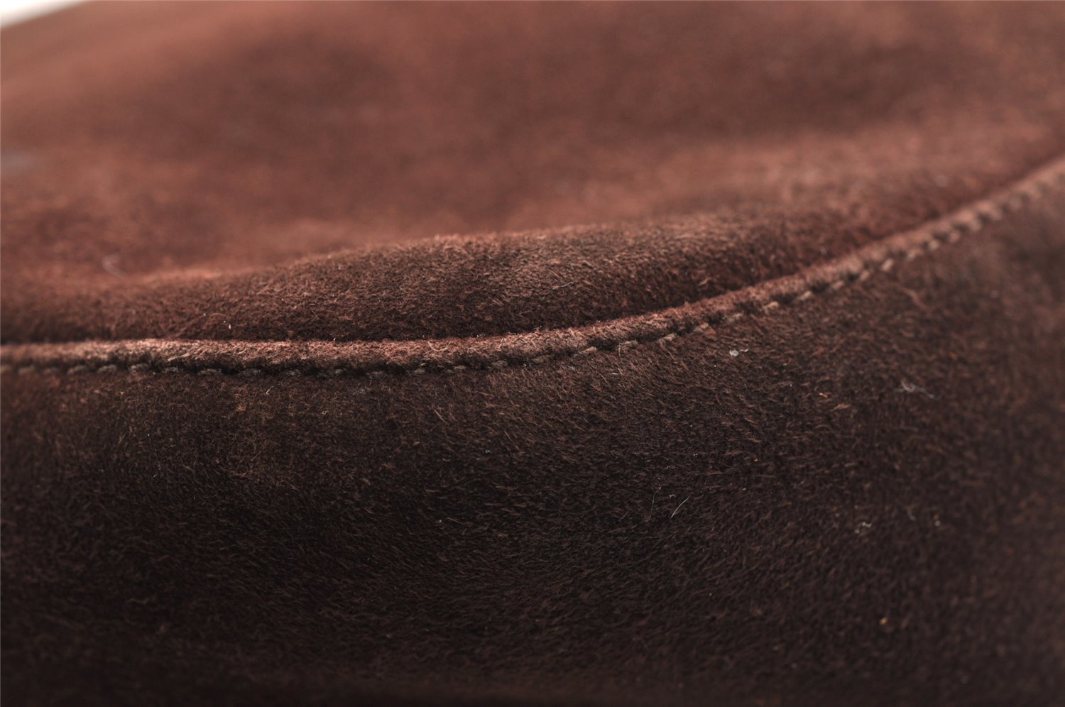 Authentic FENDI Mamma Baguette Shoulder Hand Bag Suede Leather Brown 3994I