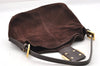 Authentic FENDI Mamma Baguette Shoulder Hand Bag Suede Leather Brown 3994I