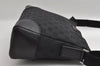 Authentic GUCCI Shoulder Cross Body Bag GG Canvas Leather 114273 Black 3996I