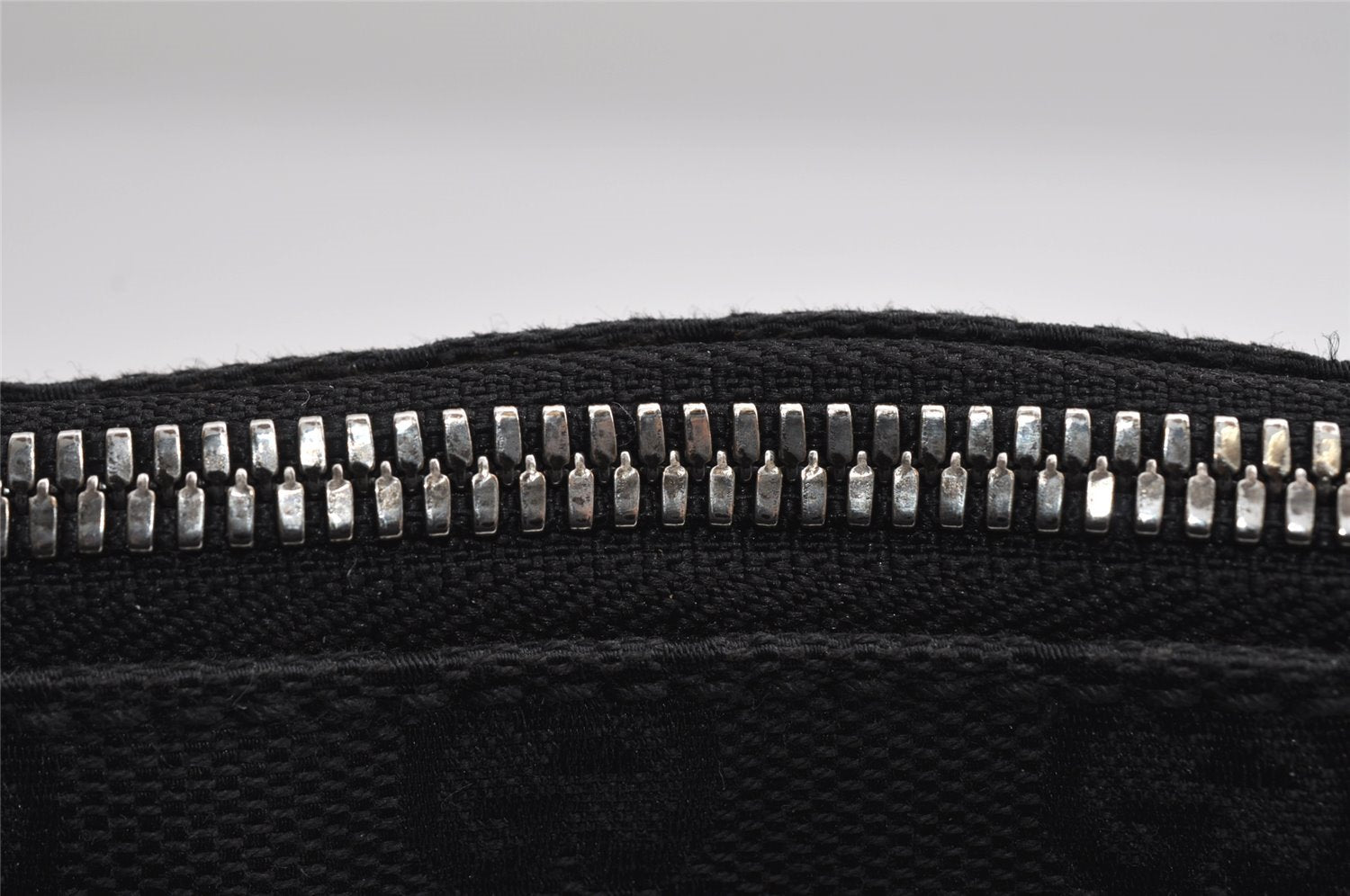 Authentic GUCCI Shoulder Cross Body Bag GG Canvas Leather 114273 Black 3996I