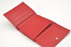 Authentic Louis Vuitton Epi Porte Monnaie Billets Cartes Credit Wallet Red 3997I