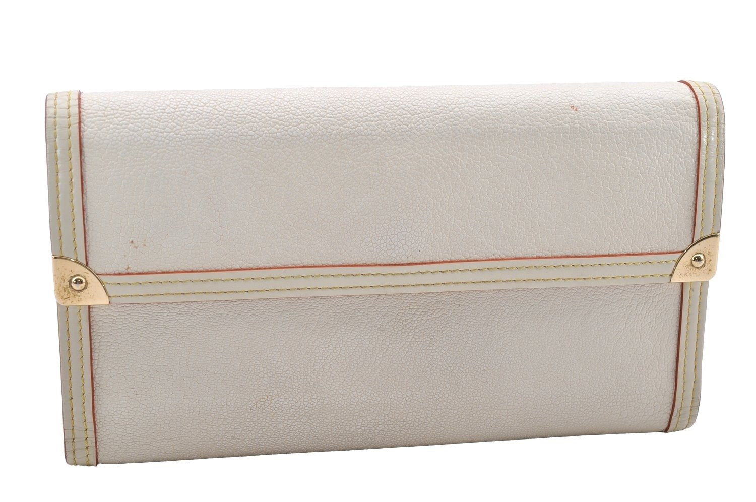 Auth Louis Vuitton Suhali Porte Tresor International Wallet M91839 White 3998I