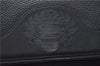 Authentic Burberrys Vintage Leather Clutch Hand Bag Purse Black 4001D