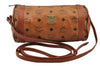 Authentic MCM Vintage Visetos Leather Shoulder Cross Body Bag Purse Brown 4001I