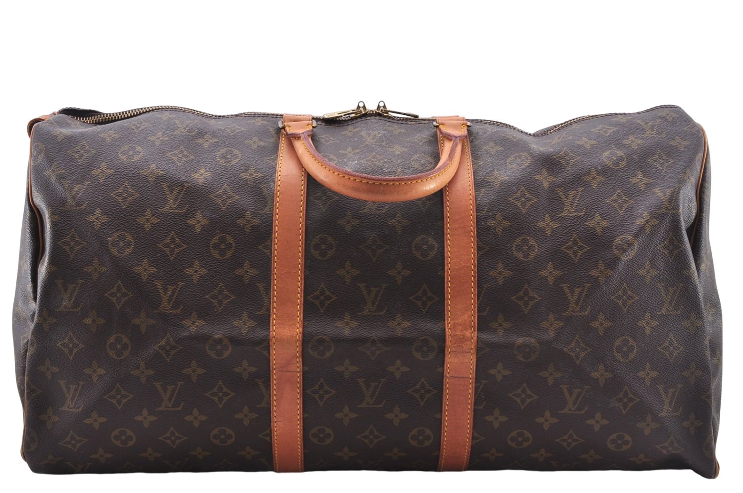 Authentic Louis Vuitton Monogram Keepall 55 Travel Boston Bag M41424 LV 4003E