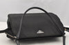 Authentic PRADA Vintage Nylon Tessuto Leather Shoulder Hand Bag Black 4003I