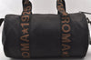 Authentic FENDI Vintage 2Way Shoulder Boston Hand Bag Nylon Leather Black 4004I