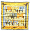 Auth HERMES Petit Carre 40 Scarf Handkerchief "Les Sangles" Silk Green 4005D