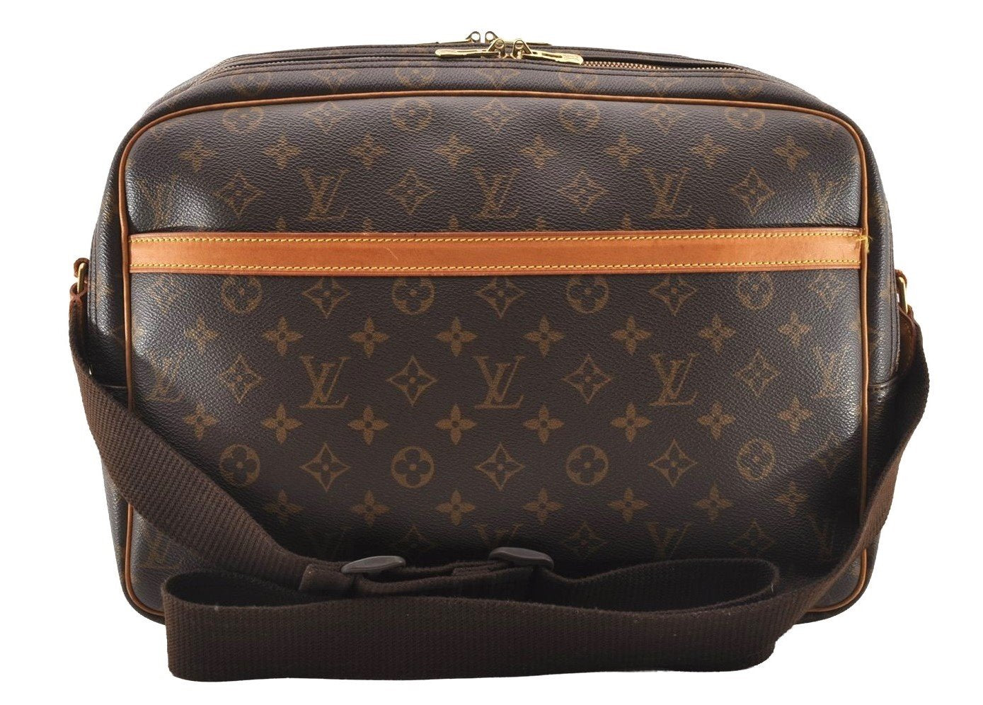Authentic Louis Vuitton Monogram Reporter GM Shoulder Cross Bag M45252 LV 4005I