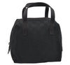 Authentic GUCCI Vintage Hand Bag Purse GG Canvas Leather 124542 Black 4006I