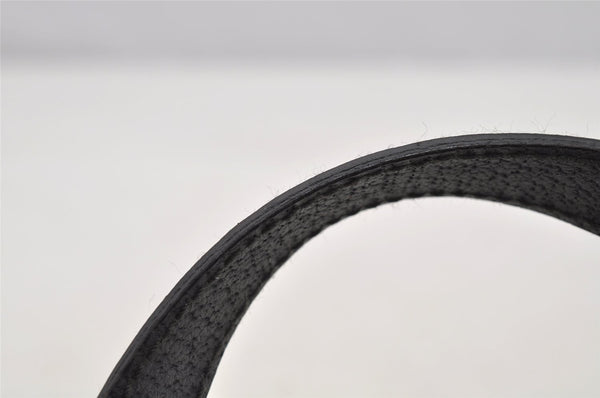 Authentic GUCCI Vintage Hand Bag Purse GG Canvas Leather 124542 Black 4006I