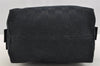 Authentic GUCCI Vintage Hand Bag Purse GG Canvas Leather 124542 Black 4006I