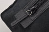 Authentic GUCCI Vintage Hand Bag Purse GG Canvas Leather 124542 Black 4006I