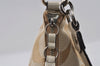 Authentic COACH Signature Shoulder Hand Bag Canvas Enamel F19218 Beige 4009I