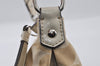 Authentic COACH Signature Shoulder Hand Bag Canvas Enamel F19218 Beige 4009I