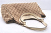 Authentic GUCCI Vintage Shoulder Tote Bag GG Canvas Leather 154982 Brown 4010E
