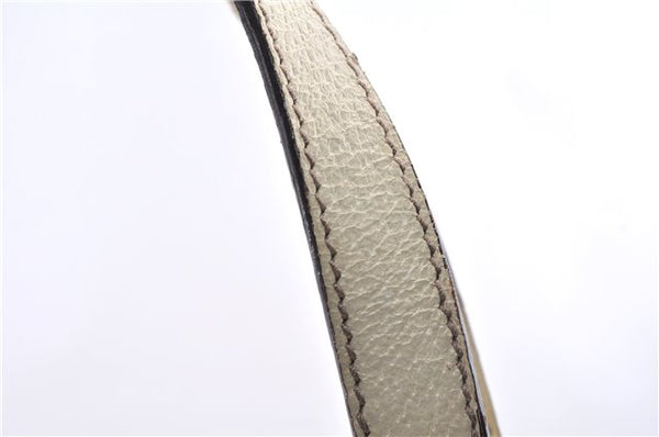 Authentic GUCCI Vintage Shoulder Tote Bag GG Canvas Leather 154982 Brown 4010E