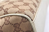 Authentic GUCCI Vintage Shoulder Tote Bag GG Canvas Leather 154982 Brown 4010E