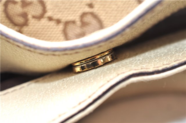 Authentic GUCCI Vintage Shoulder Tote Bag GG Canvas Leather 154982 Brown 4010E