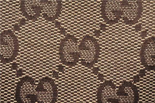 Authentic GUCCI Vintage Shoulder Tote Bag GG Canvas Leather 154982 Brown 4010E