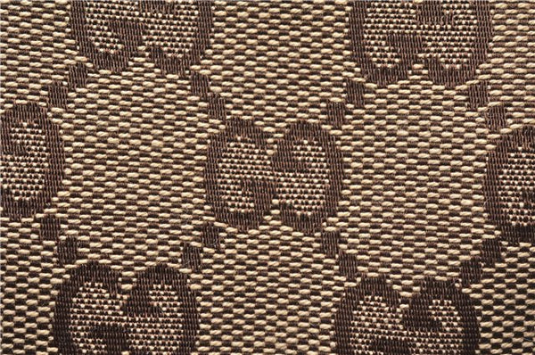 Authentic GUCCI Vintage Shoulder Tote Bag GG Canvas Leather 154982 Brown 4010E