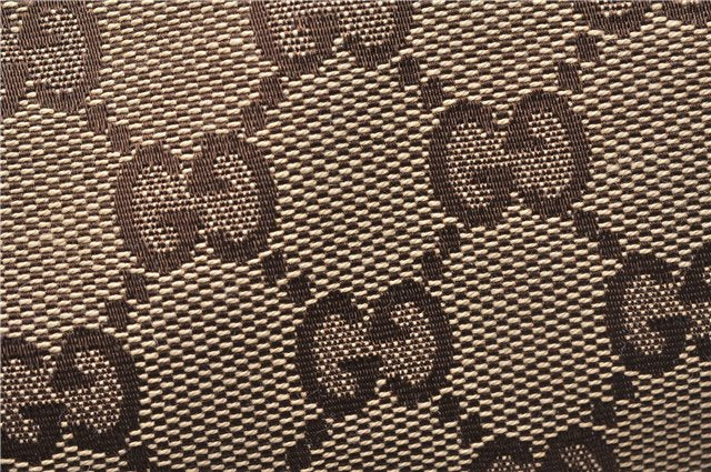 Authentic GUCCI Vintage Shoulder Tote Bag GG Canvas Leather 154982 Brown 4010E