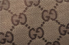 Authentic GUCCI Vintage Shoulder Tote Bag GG Canvas Leather 154982 Brown 4010E