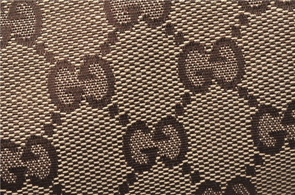 Authentic GUCCI Vintage Shoulder Tote Bag GG Canvas Leather 154982 Brown 4010E