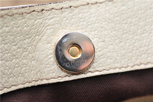 Authentic GUCCI Vintage Shoulder Tote Bag GG Canvas Leather 154982 Brown 4010E