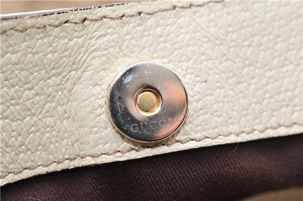 Authentic GUCCI Vintage Shoulder Tote Bag GG Canvas Leather 154982 Brown 4010E