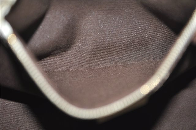 Authentic GUCCI Vintage Shoulder Tote Bag GG Canvas Leather 154982 Brown 4010E