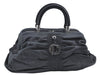 Authentic Christian Dior Hand Bag Purse Leather Black CD 4011C