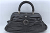 Authentic Christian Dior Hand Bag Purse Leather Black CD 4011C