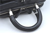 Authentic Christian Dior Hand Bag Purse Leather Black CD 4011C
