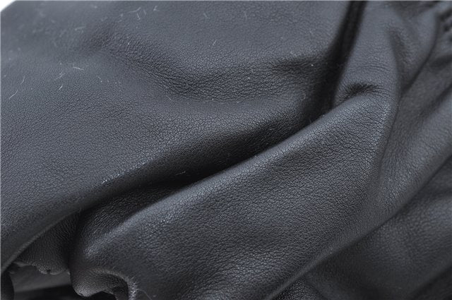 Authentic Christian Dior Hand Bag Purse Leather Black CD 4011C