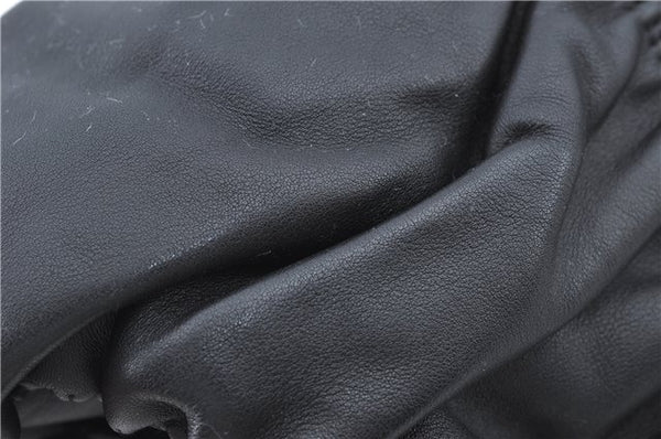 Authentic Christian Dior Hand Bag Purse Leather Black CD 4011C