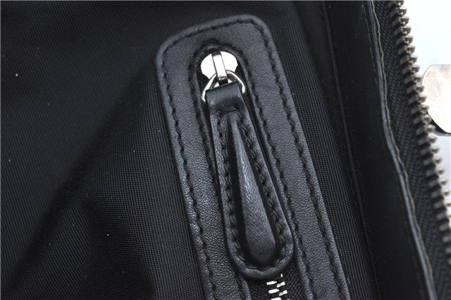Authentic Christian Dior Hand Bag Purse Leather Black CD 4011C