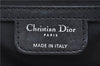 Authentic Christian Dior Hand Bag Purse Leather Black CD 4011C