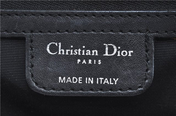 Authentic Christian Dior Hand Bag Purse Leather Black CD 4011C