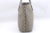 Authentic GUCCI Shoulder Hand Tote Bag GG PVC Leather 211137 Brown 4014E