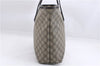 Authentic GUCCI Shoulder Hand Tote Bag GG PVC Leather 211137 Brown 4014E