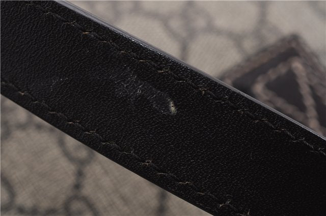 Authentic GUCCI Shoulder Hand Tote Bag GG PVC Leather 211137 Brown 4014E