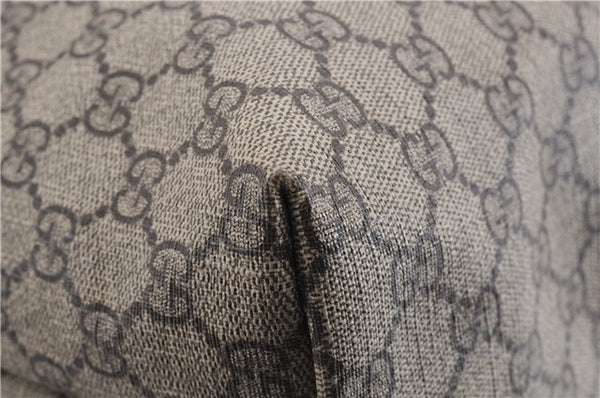 Authentic GUCCI Shoulder Hand Tote Bag GG PVC Leather 211137 Brown 4014E