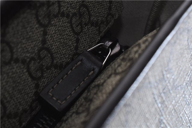 Authentic GUCCI Shoulder Hand Tote Bag GG PVC Leather 211137 Brown 4014E