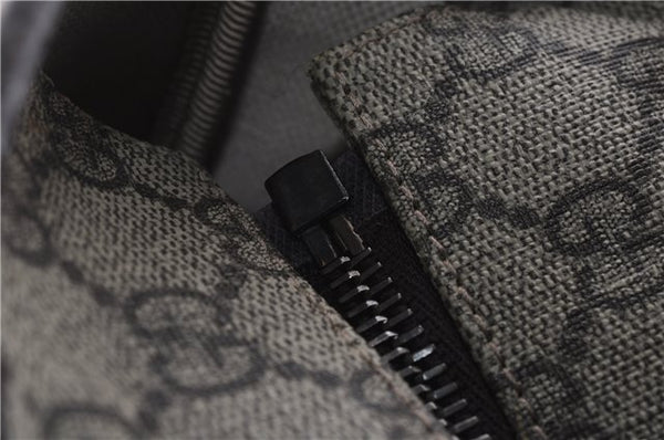 Authentic GUCCI Shoulder Hand Tote Bag GG PVC Leather 211137 Brown 4014E